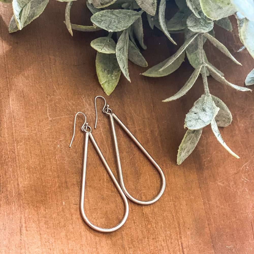 Silver dangle earrings